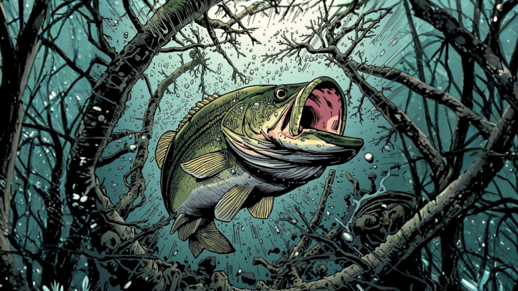 ブラックバスが元気に過ごしている様子