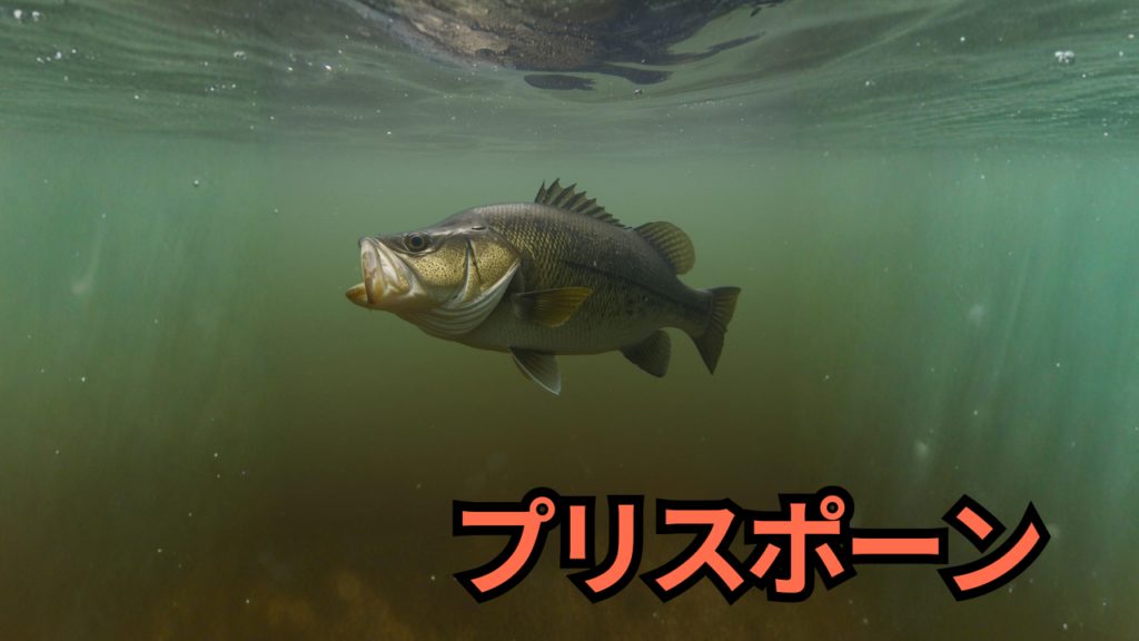 産卵前、ブラックバスが泳いでいる様子